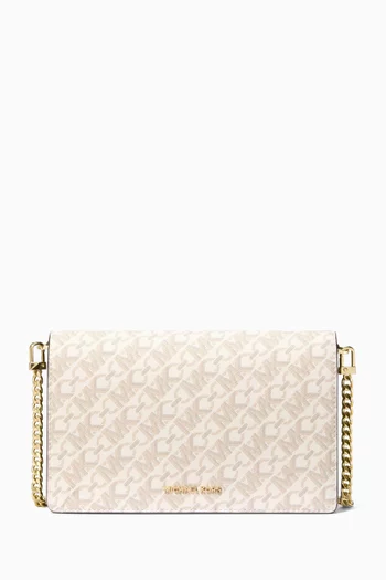 Medium Jet Set Logo Crossbody Bag in Coated-canvas
