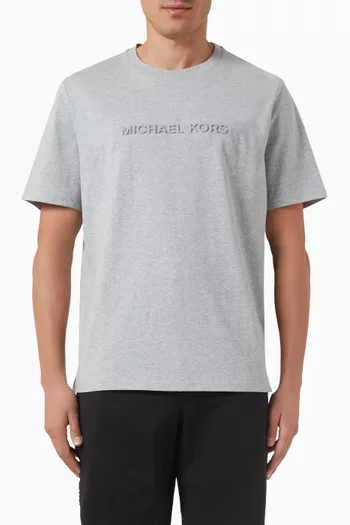 Logo Embossed T-shirt in Cotton