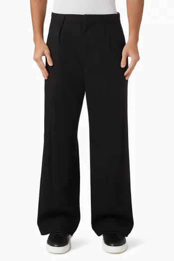 Pleated Suiting Pants in Wool-blend