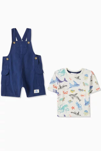 Marine 2-piece Set in Organic cotton & Linen
