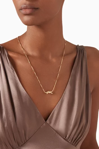 Knot Necklace in 18kt Gold-plated Sterling Silver