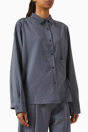 Stripe Pocket Shirt in Wool