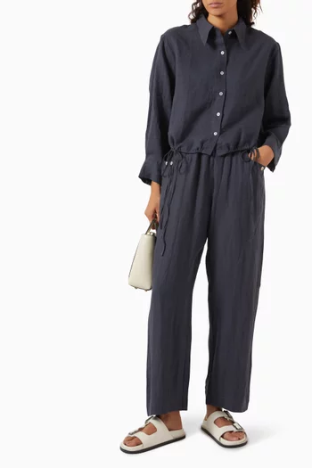 Square Pocket Pants in Linen