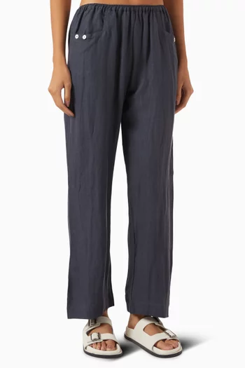 Square Pocket Pants in Linen