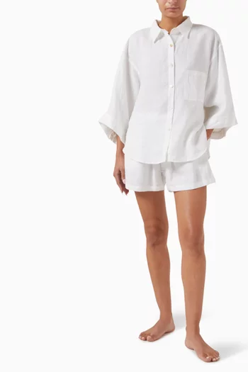 03 Shirt & Shorts Set in Linen