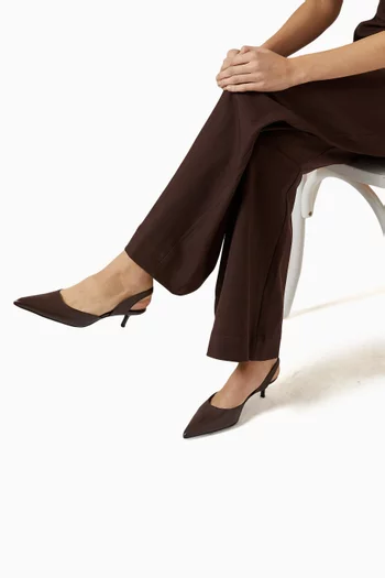 Sebastion 55 Slingback Pumps in Leather