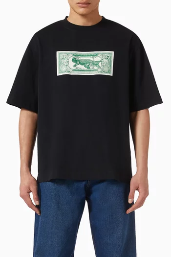 Banknote Arrow Skate T-shirt in Cotton