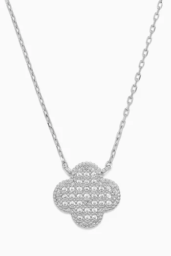 Clover Crystal Necklace in 925 Sterling Silver