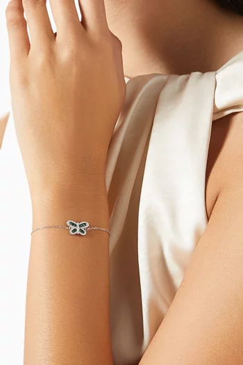Butterfly Crystal Bracelet in 925 Sterling Silver