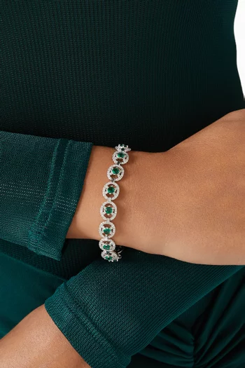 Stone Model Bracelet in 925 Sterling Silver