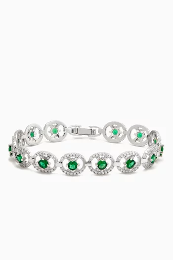 Stone Model Bracelet in 925 Sterling Silver