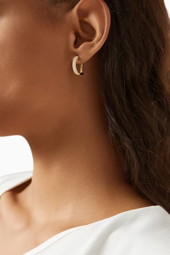 D-shape Earrings in 14kt Yellow Gold-plated Sterling Silver