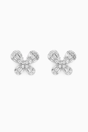 Butterfly Stud Earrings in 925 Sterling Silver