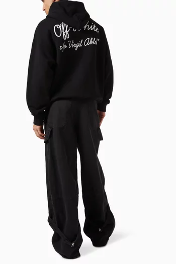 Script Skate Hoodie in Cotton