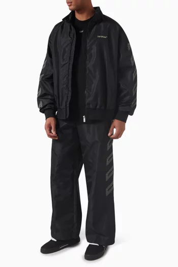 Diag Outlined Track Jacket in Nylon