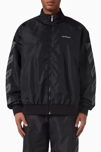 Diag Outlined Track Jacket in Nylon
