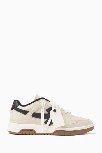 Slim Out Of Office Sneakers in Canvas & Leather