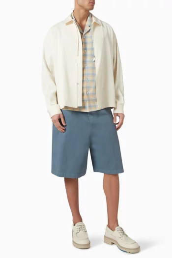 Half-zip Shirt in Ribbed Knit