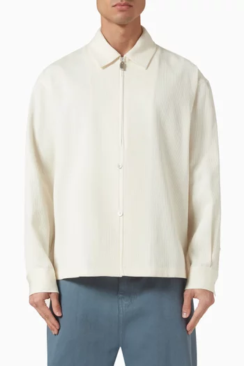 Half-zip Shirt in Ribbed Knit