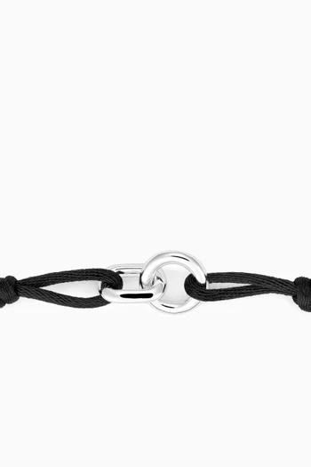 Element Bracelet in Sterling Silver & Silk Cord