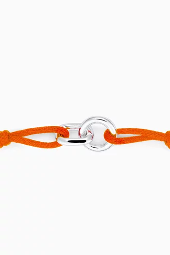 Element Bracelet in Sterling Silver & Silk Cord
