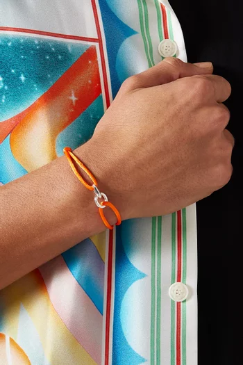 Element Bracelet in Sterling Silver & Silk Cord