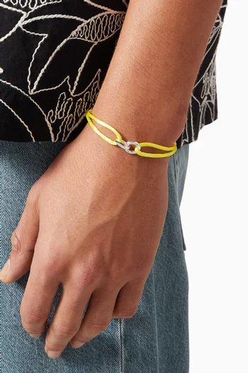 Element Bracelet in Sterling Silver & Silk Cord