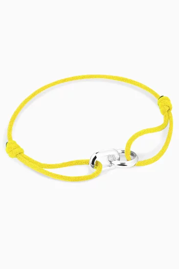 Element Bracelet in Sterling Silver & Silk Cord