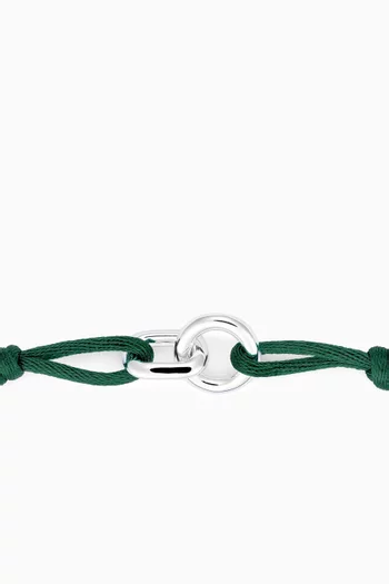 Element Bracelet in Sterling Silver & Silk Cord