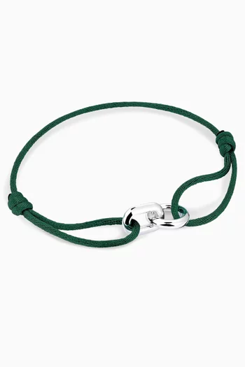 Element Bracelet in Sterling Silver & Silk Cord
