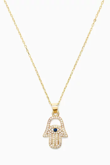 Studded Hamsa Necklace