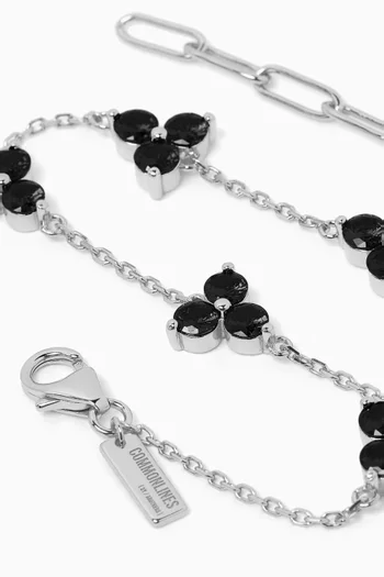Como Link Onyx Bracelet in Sterling Silver