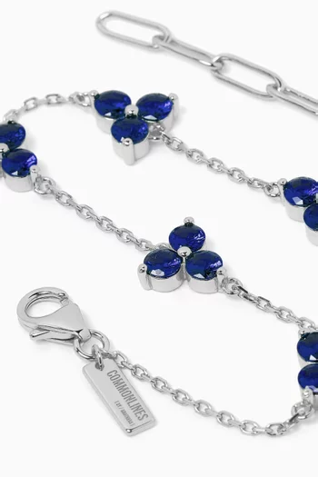 Como Link Sapphire Bracelet in Sterling Silver