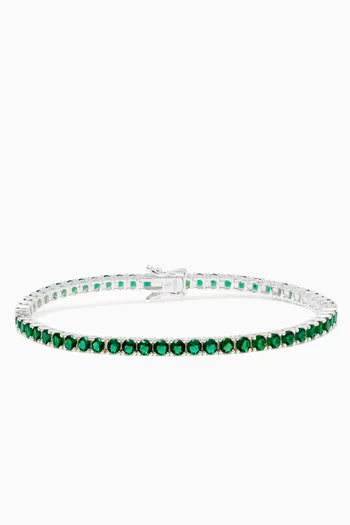 Tennis Bracelet in Sterling Silver & Cubic Zirconia