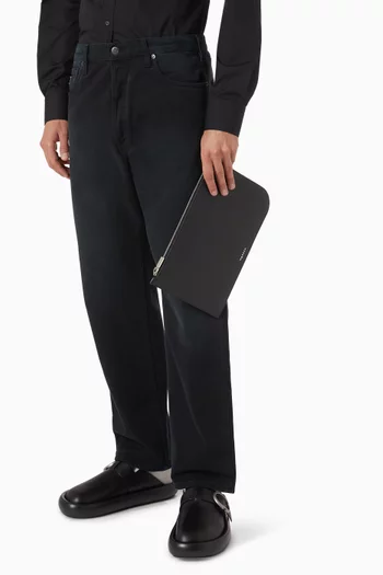 Sling Zip Pouch in Leather