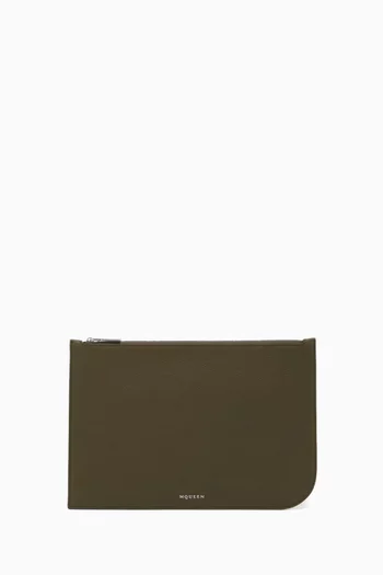 Sling Zip Pouch in Leather