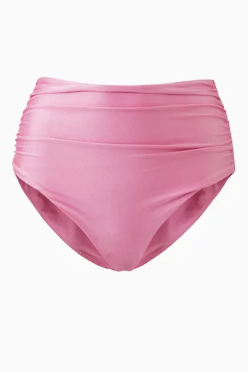 Lilly Ruched Bikini Briefs in Stretch Nylon