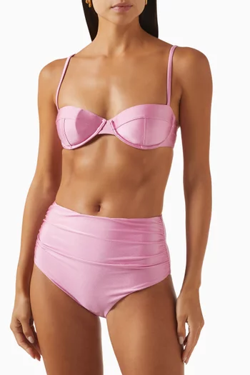 Constantine Bikini Top in Stretch Nylon