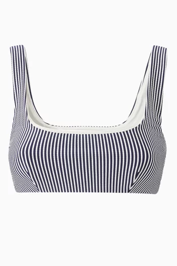Huxley Striped Bikini Top