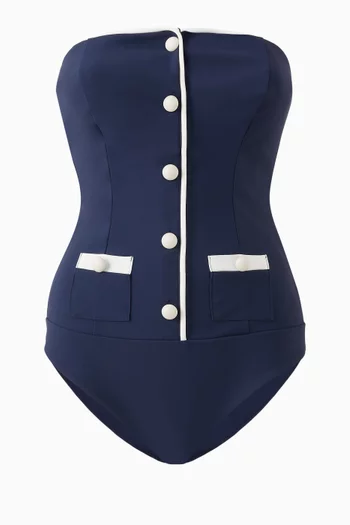 Scout Bustier One-piece Swimsuit in Stretch Nylon