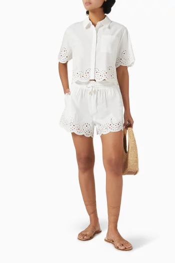 Keyla Embroidered Shirt in Cotton Blend