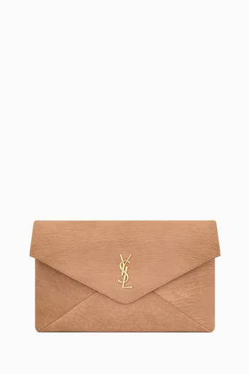 Large Cassandre Envelope Pouch in Lambskin Leather