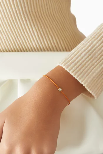 Diamond Cord Bracelet in 14kt Yellow Gold