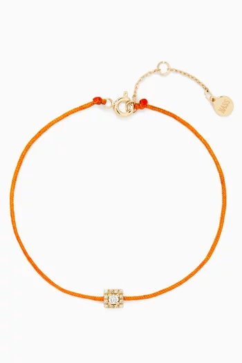 Diamond Cord Bracelet in 14kt Yellow Gold