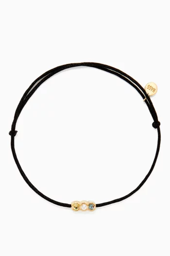 Peridot Cord Bracelet in 14kt Yellow Gold