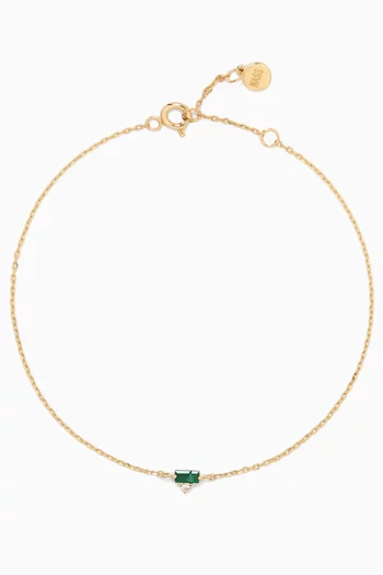 Emerald Bracelet in 14kt Yellow Gold
