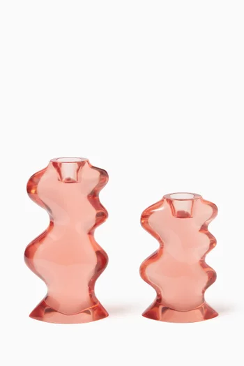 Lia Wavy Candle Holders