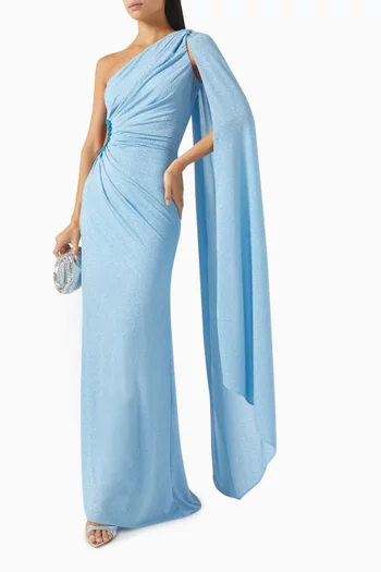 Ross Bead-embellished Cape Dress