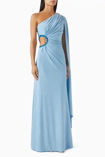 Ross Bead-embellished Cape Dress