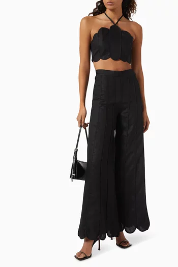 Lenny Halterneck Top in Linen